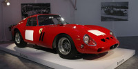 A 1962-63 Ferrari 250 GTO Berlinetta is displayed during a preview for the Bonhams Quail Lodge car auction in Carmel