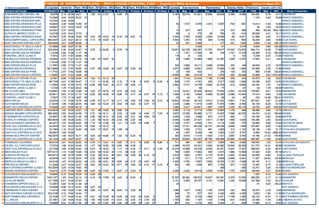 RENTA VARIABLE NACIONAL EURO 1